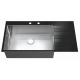 Farmhouse Kitchen Sink With Drainboard With Sound Reduction Brushed Finish