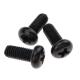 M5 Thread diameter Pan Head Machine Screws Black Galvanized Steel Flat Point