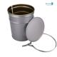 Inner Gold Tinplate Bucket , Sustainable White 5 Gallon Bucket Bucket