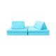 Blue High Density Foam Play Foam Couch Furniture 11KG For Homeschool