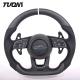 Matte Audi Carbon Fiber Steering Wheel Real Leather RS International Auto Parts