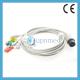 Nihon Kohden ECG cable with 5 lead wires, clip