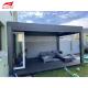 Bioclimatic Motorized Aluminium Pergola Louvered 10 X 12 With Outdoor Roller Blinds