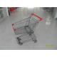 45L Red Plastic Wire Shopping Trolley Supermarket Shopping Cart For Popular Small Shop