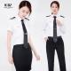 White Long Sleeve Cotton Poly STEWARDESS Uniform Shirt for Tactical Airlines Workers