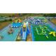 Outdoor Adults Giant Inflatable Water Parks , Floating Playgrounds Customized Logo