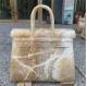 Beige Marble Bag Sculpture Stone Luxury Famous Brand Handbag Life Size Shopping Mall Decoration