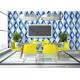 Lounge Room Removable 3D PVC Wallpaper Floral Decoration ISO CE Standard