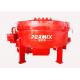 Anti Wear Red Automatic Refractory Pan Mixer Low Noise 15KW 5 Scraper Mt800