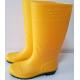 Rubber Outsole Yellow Italy Style PVC Portable Safety Rain Boots Customized Design