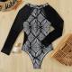 Ladies One Piece Swimsuit long sleeve Bikini  Metal Chain Swimsuit Beach Halter Swimsuit  UPF protection snack picture