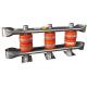 Traffic Q235 Q345 Steel Highway Guardrail with Yellow Roller Barrels Protection