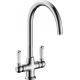 Double Handle Brass Material Kitchen Mixer Taps For Kitchen T81066