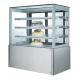 Stainless Steel Refrigerated Dessert Display Case Fan Cooling For Shop