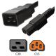 UL Listed PDU IEC 60320 Power Cord 15A 250V 14 AWG / 3 SJT C20 to C15
