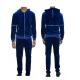 2017 new stylish breathable plain cotton bulk velour sweatsuit custom velvet tracksuit men