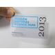 Custom Made Matt Transparent PVC Business Cards With Emboss Gold / Silver Number