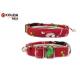 All Seasons Nylon Dog Collars Large Loading Capacity Christmas Soft Custom Designed