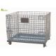 Metal Fold Galvanized Storage Turnover Cage Warehouse Racking Wire Mesh Shelves