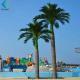 Fiberglass Trunk Artificial Palm Trees Large Size For Theme Park Decoration