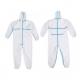 Sms Non Woven Disposable Medical Coverall Waterproof Dustproof white Color