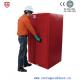 Red Paint Ink Chemical Storage Cabinet For Flammable Liquids 60 Gallon