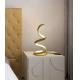 New Simple Gold Spiral Acrylic Metal Bedroom Bedside Hotel Luxury Decorative Table Lamp