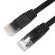 Weatherproof Stable Flat Internet Network Cable , Computer Black Cat 6 Patch Cable