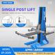Single Post Car Lift Vehicle Lift Safe Work Shop Equipment That Can Be Moved