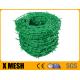 PVC Coated Barbed Wire With 200m Length Coil Green Color For Boundary Protection