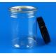 Lightweight Clear Plastic Cookie Jar Round Shape Eco Friendly Transparent Body
