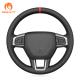 Mewant Car Interior Accessory Genuine Leather Steering Wheel Cover for Land Rover Discovery Sport L550 2015-2019 Models