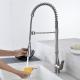 SUS304 Stainless Steel Single Lever Kitchen Faucet PEX hose