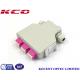 Fiber Optic Din Rail Terminal Splice Box 6 Port OM4 LC Quad Adapter 24 Core KCO-DINRAIL-LC-OM4-24