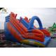 Red Blue PVC Tarpualin Inflatable Dry Slide Puncture - Proof For Kindergarten