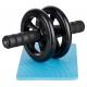 Pro Quality Home Gym Exercise Wheel Ab Roller With Thick Foam Handles And Soft Kneeling Mat