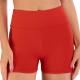 Red Fashion Quick Drying High Waisted Yoga Pants Short Workout Leggings