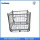 Industrial warehouse folding stackable storage wire mesh basket container