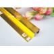 Durable Non Slip Aluminum Stair Nosing For Carpet Anodized Shiny Gold Color