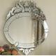 Crown Design Hanging Venetian Wall Mirror 55 * 83cm Size Custom Shape / Color