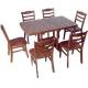 Mahogany Veneer Finished Hotel Dining Table / Hotel Restaurant Furniture