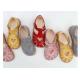 Size 23-30 Close Toe Flat Sandals Mirrored Cowhide Leather With Cute Heart Print