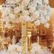 ZT-564 Wholesale Hot Sale Event Wedding Centerpieces Tall Gold Mirror Pillar Flower Stand