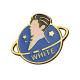 Zinc-alloy lacquered metal brooch pin badges cartoon university logo words OEM