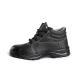 Anti Slip Industrial Work Safety Shoes Rubber Sole Black PU Upper Iron Toe Mid Plate Men Protective