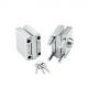 Glass door locks LC-018, stainless steel 304 plate, finishing satin or mirror