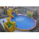 Customized 0.9mm PVC Inflatable Water Park Ground Water Castle