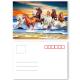 PET 3D Postcard Custom Lenticular Cards With Two Sides CMYK Printing Animation / Flip Effect
