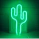 2W Green Cactus Neon Light Battery Or USB Operated For Girls Bedroom , Living Room
