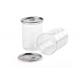 Heat Protection Clear Plastic Cylinder PET Easy Open Lid Canned Package